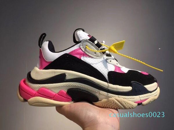 

designer men couple casual shoes fashion chain reaction sneakers leather mesh red black colorful women sport shoes ac23