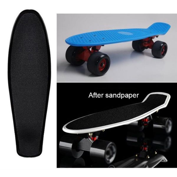 

1 pcs skateboard sticker solid/printed anti-slip waterproof adhesive single rocker sandpaper for penny board