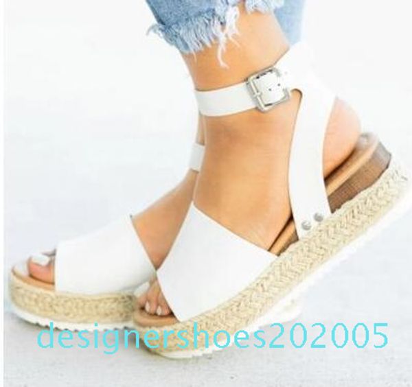 

wedges shoes for women high heels sandals summer shoes 2020 flop chaussures femme platform sandals 2020 plus size d05, Black