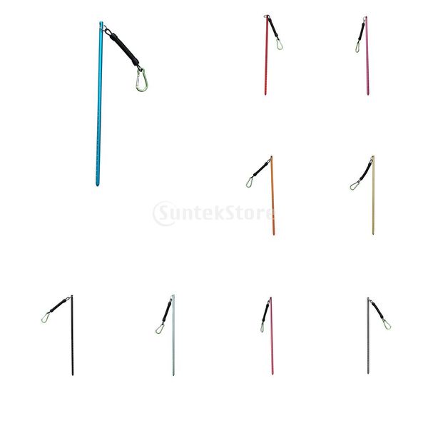 

13.4'' portable universal scuba diving diver aluminum lobster tickle pointer stick with bolt snap clip safety gear equipment