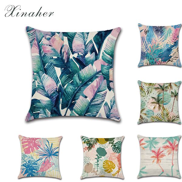 

tropical rainforest, green leaves, fresh plants cushion throw pillow cover cotton and linen cushion case sofa decorative pillow