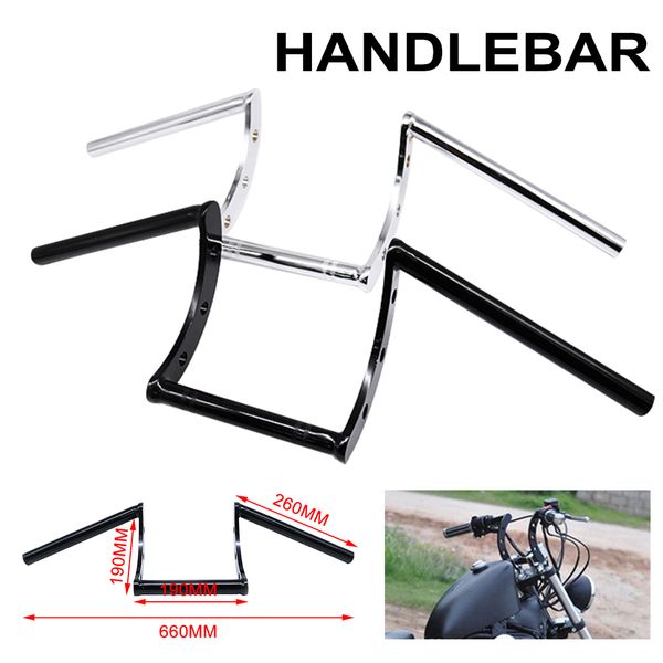 

motorcycle universal 22mm 7/8" handlebar z bar for harley yamaha suzuki chopper cruisers bobber bike