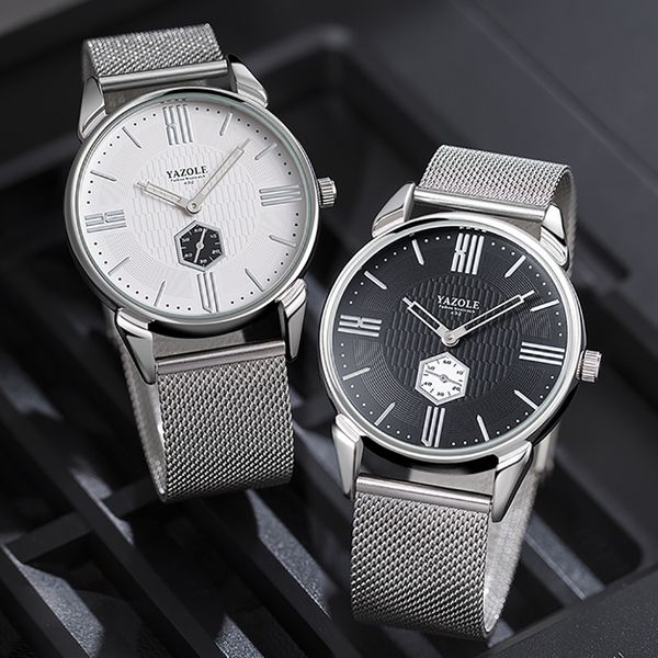 

otoky relogio masculino watch men classic business single eye four needle quartz men's net belt watches reloj hombre 19august05, Slivery;brown