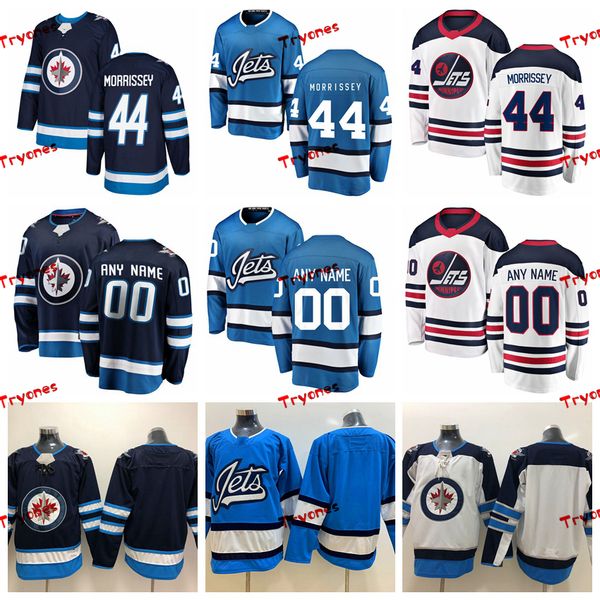 

2019 josh morrissey winnipeg jets heritage white jerseys mens customize new alternate shirts 44 josh morrissey hockey jerseys s-xxxl, Black;red