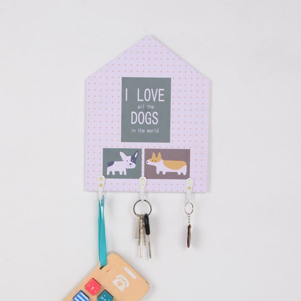 

living room key holder interior accessories home decoration door wall mounted nordic style cartoon illustration coat hook cute