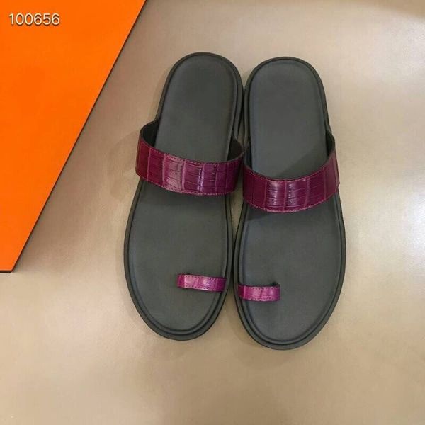 

2019men women slippers with box luxury designer ladies beach slipper tide male rivet stud slippers non-slip tape box size 38-45, Black