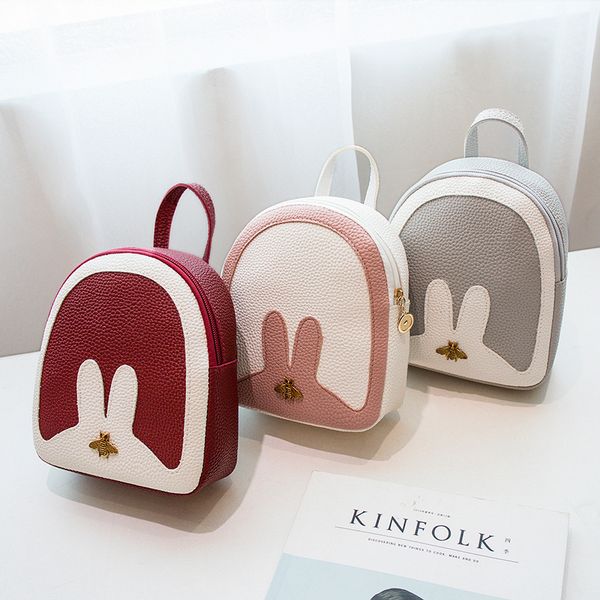 

contrast color backpack women bag new fashion personality ear portable single shoulder messenger bag mini