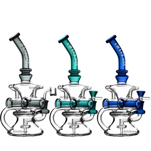 

Стекло Ресайклер Бонг Dab установка с чашей или кварцевого фейерверком funtional водопроводного маслом станков бонгов воск трубами Кальян