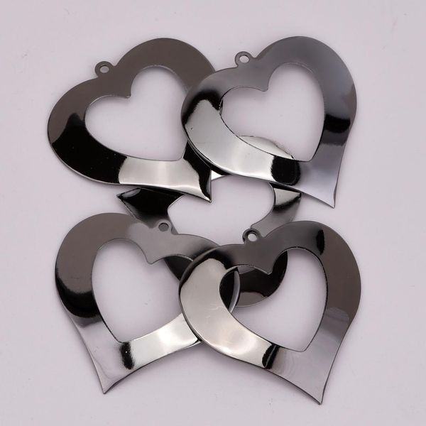 

39mm 5pcs copper 5 color charms concave love couples really love gifts heart pendants making diy handmade jewelry wholesale, Bronze;silver
