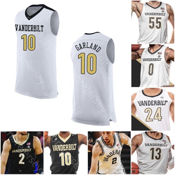 

custom vanderbilt commodores basketball jersey ncaa college aaron nesmith saben lee scotty pippen jr. clevon brown evans dylan disu garland, Black;red