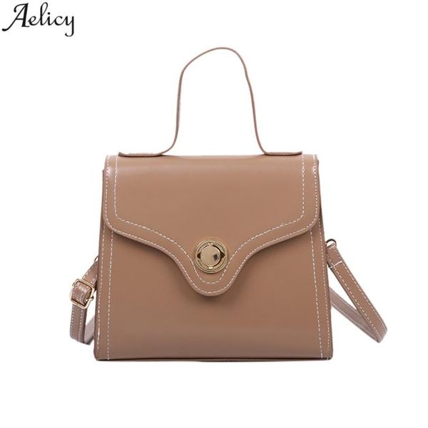 

aelicy fashionable transparent fashion ladies trend large-capacity leather shoulder bag ladies solid color crossbody bag 2020