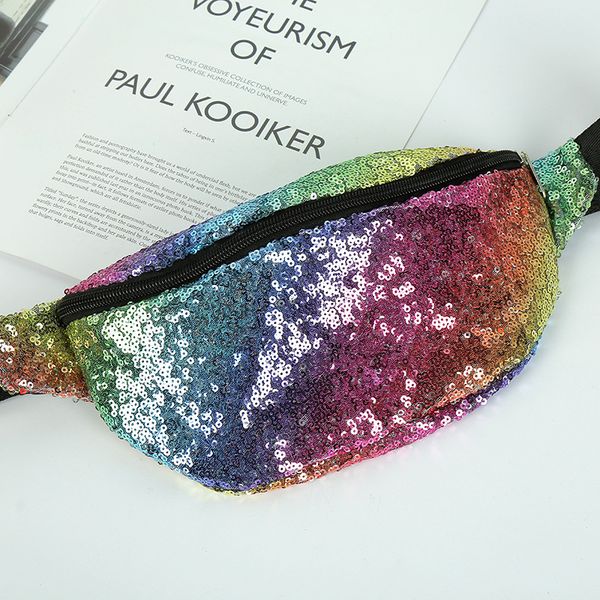 

Mermaid colorful equin mermaid colorful equin holographic wai t pack women 039 la er che t wai t bag women belt bum bag 2018 new