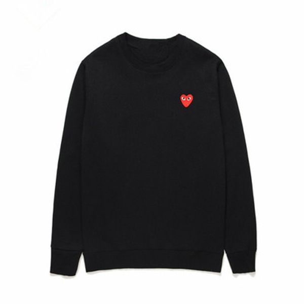 

Men de igner jacket cdg play comme japane e peach heart men women de garcon new love weater off long leeve hoodie breathable coat, Black