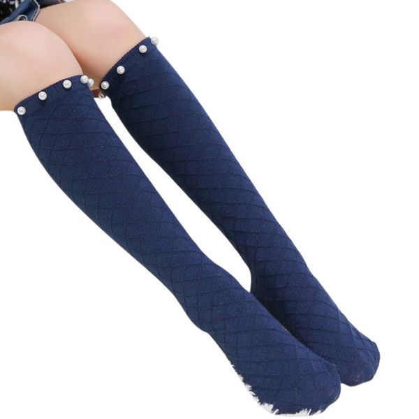 

girl cotton middle tube socks grated pearl mesh knee high socks 2017 baby children solid color age 3-12, Pink;yellow