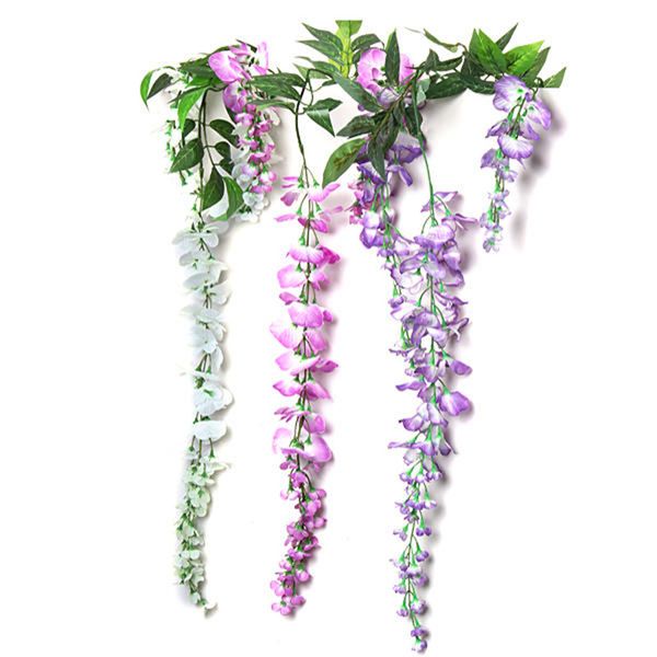 Seta glicine fiori Vine giardino della casa Decor Artificial Plant Garland