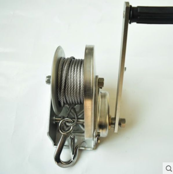 

1800lbsx10m--ручная лебедка нержавеющей стали 25m 304 с собственн-фиксировать, трактортрактион подъема тележки брашпиля шлюпки автоматически