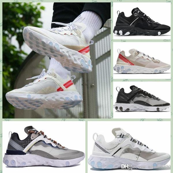 

nrea87s реагировать element 55 87s кроссовки для мужчин, женщин белый черный royal оттенок дизайнер синий desert sand мужские дышащий спорти