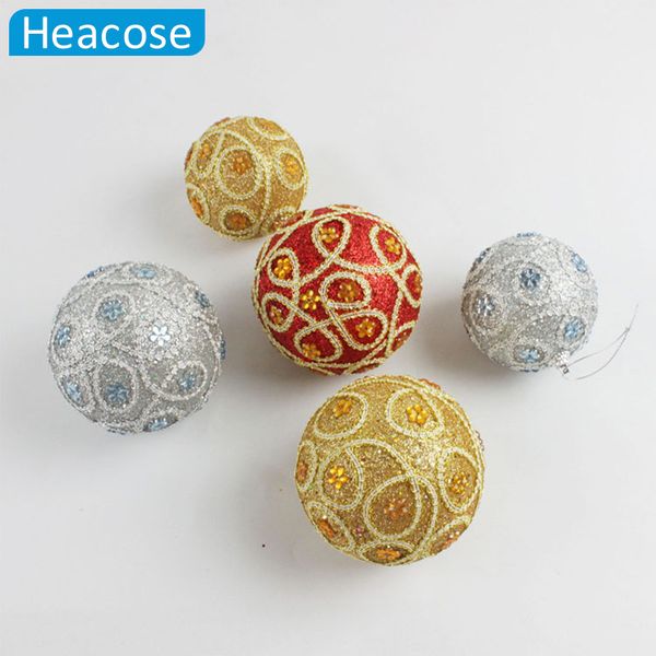 

8/10cm gold/silvery/red christmas ball christmas tree decoration navidad decorations gift natal ornament