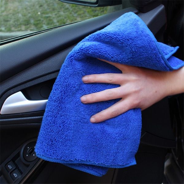 

1pc thick plush car wash microfiber towel cleaning reusable super absorbent car care polishing buffing drying detailing cloth