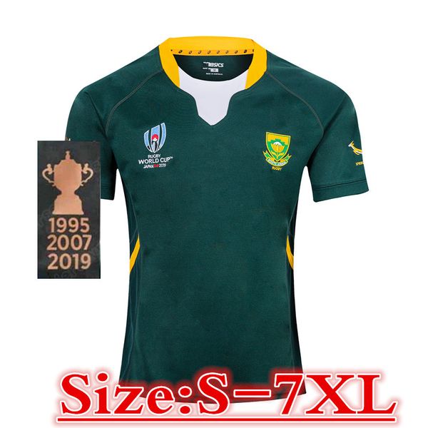

south africa rugby rwc 2019 champion home jersey size s-3xl-5xl-7xl ing, Black