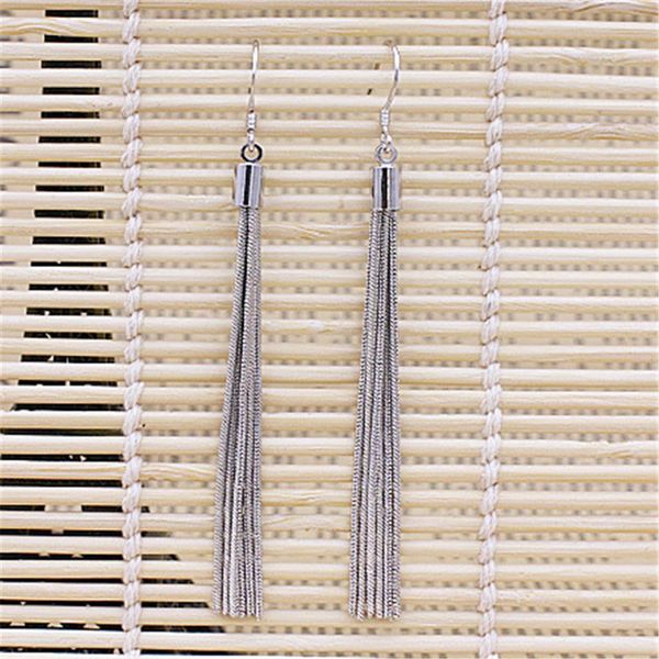 

women girls long tassel dangle earrings for birthday wedding party jewelry, Golden