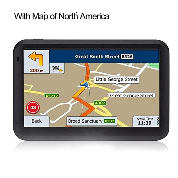 

5-inch touch screen car gps system 256m+rom8gb fm av-in sat nav with map travel gps portable