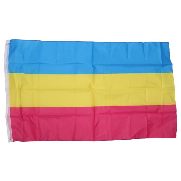 

3x5 foot pan exual pride flag vivid color and uv fade re i tant canva header and double titched omni exual lgbt flag polye ter