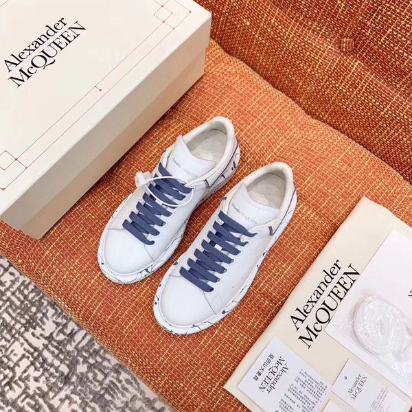 

03sneaker webbing classic leather men's shoes women's shoes multicolor lace comfortable casual belt shoe box size 35-45