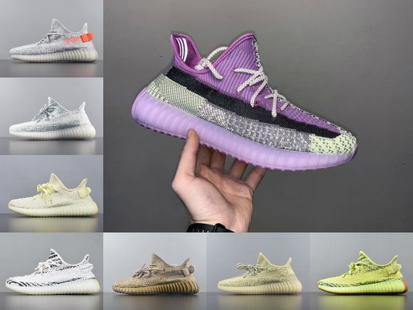 

2020 new mens running shoes women sports sneakers kanye west israfil zebra static earth zyon tail light cinder v2 chaussures size 36-46, Black