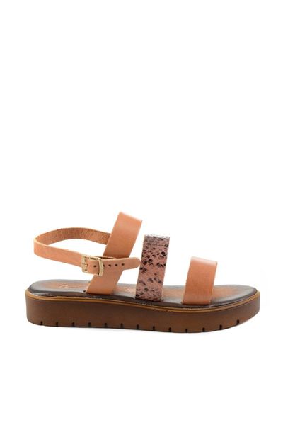 

Bambi Genuine Leather Tan Snake Women 'S Sandals H06859766
