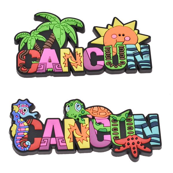 

1pc cancun холодильник магнит мягкий пейзаж холодильник магнит стикер diy домашнее украшение подарки сувенирная