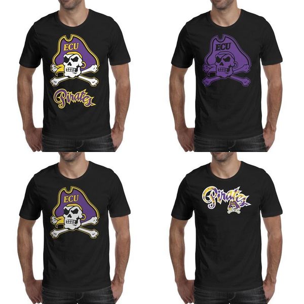 

mens printing east carolina pirates football logo black t shirt personalised slim fit champion shirts college mesh heart, White;black