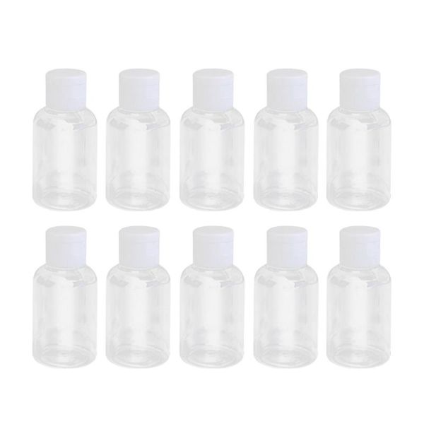 

12pcs 50ml sub-bottle plastic portable flip lid empty bottle perfume bottle lotion container for outing travel camping