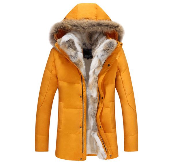 

women down jackets fur collar thick warm windproof russia winter jacket women white duck down coat female overcoat -30 degree, Black
