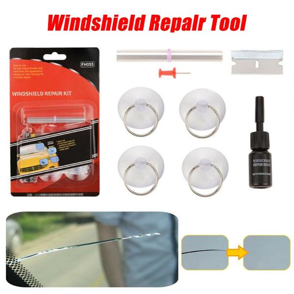 

8pcs glass repair tool car repair crack chip scratch winshield kit