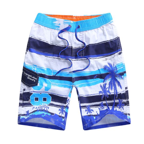 

summer child board shorts beach swimwear 100% cotton shorts for 7-15t boys swim printed teenager swimming trunks swimsuit