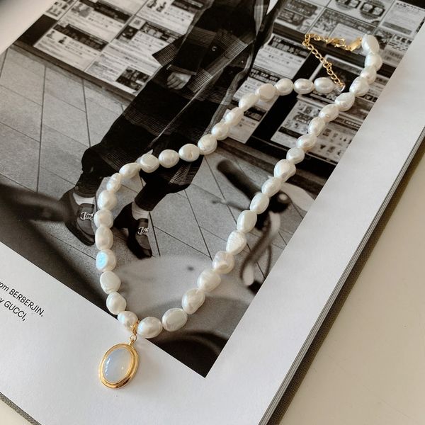 

925 sterling silver baroque pearl long necklace industry minimalist pendant necklace for women birthday jewelry gift