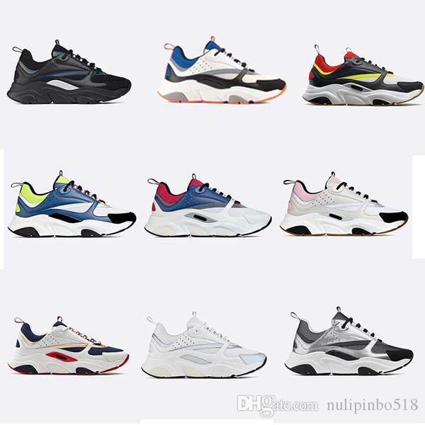 

latest designer b22 sneakers vintage mens trainers women leather platform sneakers canvas and calfskin trainers luxury sneakers, Black