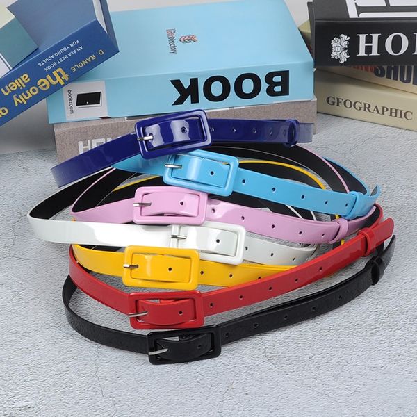 

2cm candy wide customized women's colorful fine casual all-match belt female student candy color youth trousers belt, Black;brown