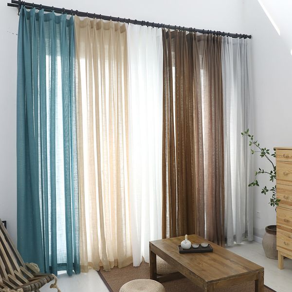 

white solid tulle curtains for the bedroom blue brown grey voile sheers for living room modern blinds window door tulles