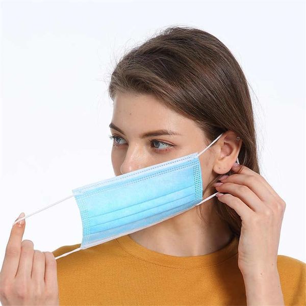 

29x9 синяя маска рм2,5 100 1pcs 3 слойный dropshipping пыли рот facedust черный синий