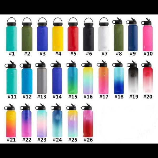 

vacuum water bottle 18oz 32oz 40oz wide mouth stainless steel tumble insulated water bottle with lids large capactiy travel drinking mug