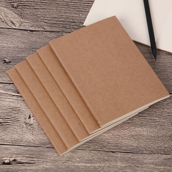 Cowhide Paper Notebook Blank Notepads Book Vintage Soft Copybook Daily Memos Kraft Cover Journal Notebooks Office School Book Mma1442 Party Decoration