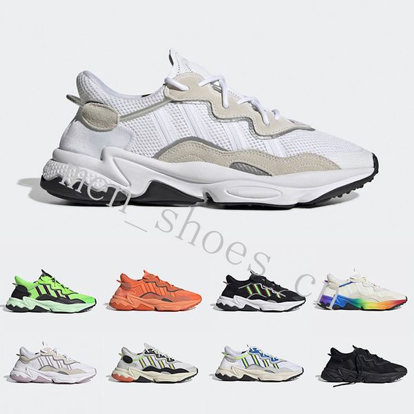 

2020 reflective xeno ozweego for men women casual shoes neon green solar yellow halloween tones core black trainer 3m sports sneakers threm