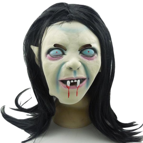 

halloween horror grimace ghost mask latex material vivid realistic scary mask with wig