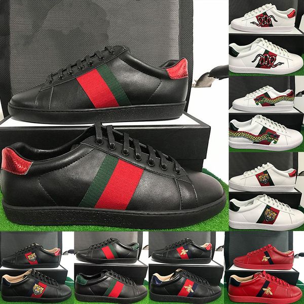 

italia bee shoes retro designer white black sneakers leather with tiger snake stripe casual shoes for men women vintage ace shoe chaussures