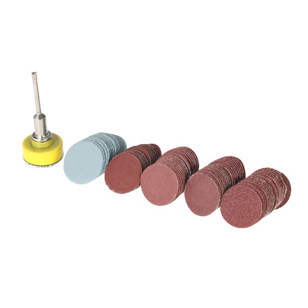 

100pcs 25mm 1" sander disc sanding disk 100-3000 grit paper with 1inch abrasive polish pad plate shank for rotary tool