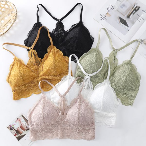 

deep v floral lace bras bralette intimates thin belt lingerie wireseamless underwear, Red;black