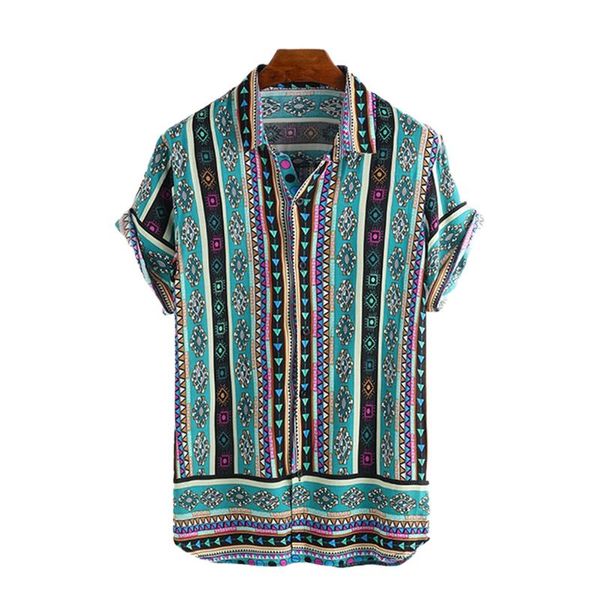

2021 men fashion striped floral shirt summer casual turndown collar loose short-sleeved oversized bottoming plus size s-5xl, White;black