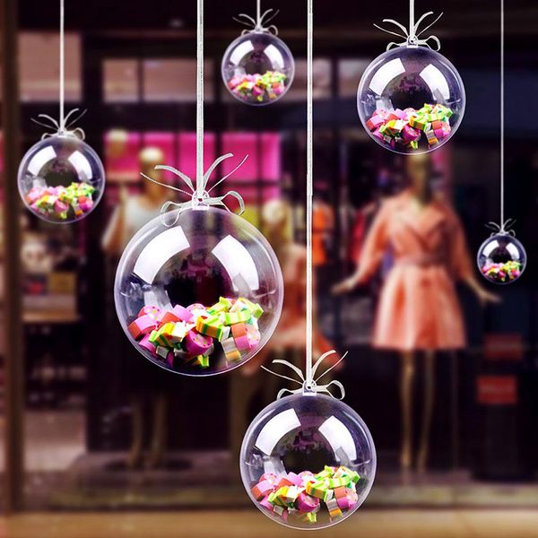 

super clear flower ball christmas tree hanging baubles ornament diy decoration